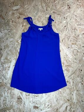 Style Loft Royal Blue Strappy Tank Top Womens Size S Cut Out Neckline